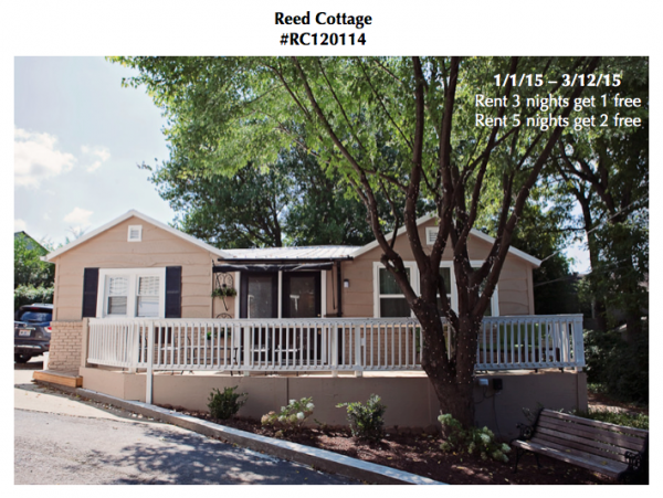 Reed Cottage Exterior with rental deals from 1/1/15-3/12/15