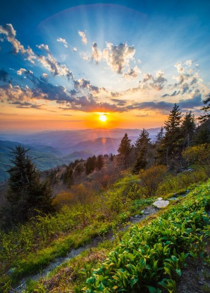 Sunrise in the mountains