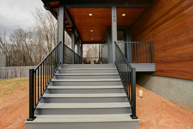Front Steps of Modern Maple