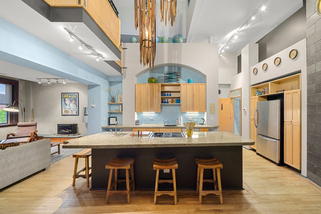open concept kitchen in asheville rental