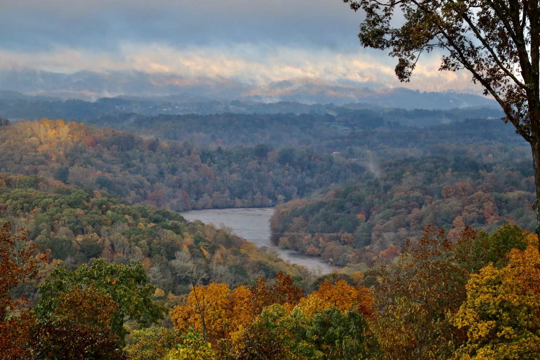 The French Broad River in autumn