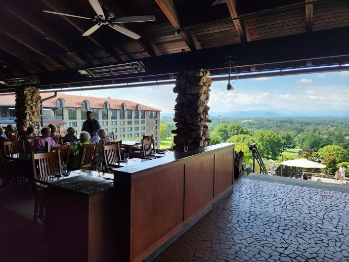 Terrace View from the Grove Park Inn.