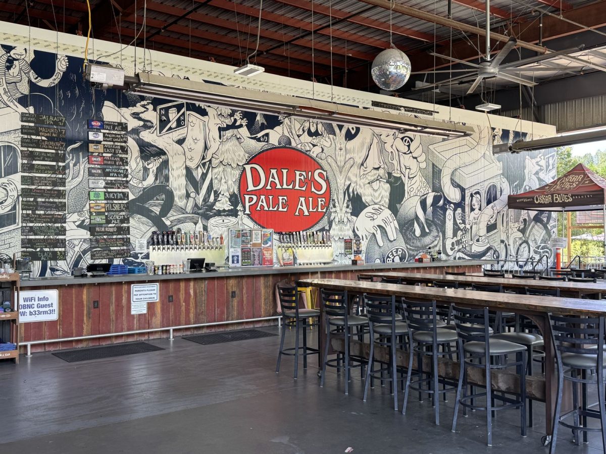 A brewery with seating