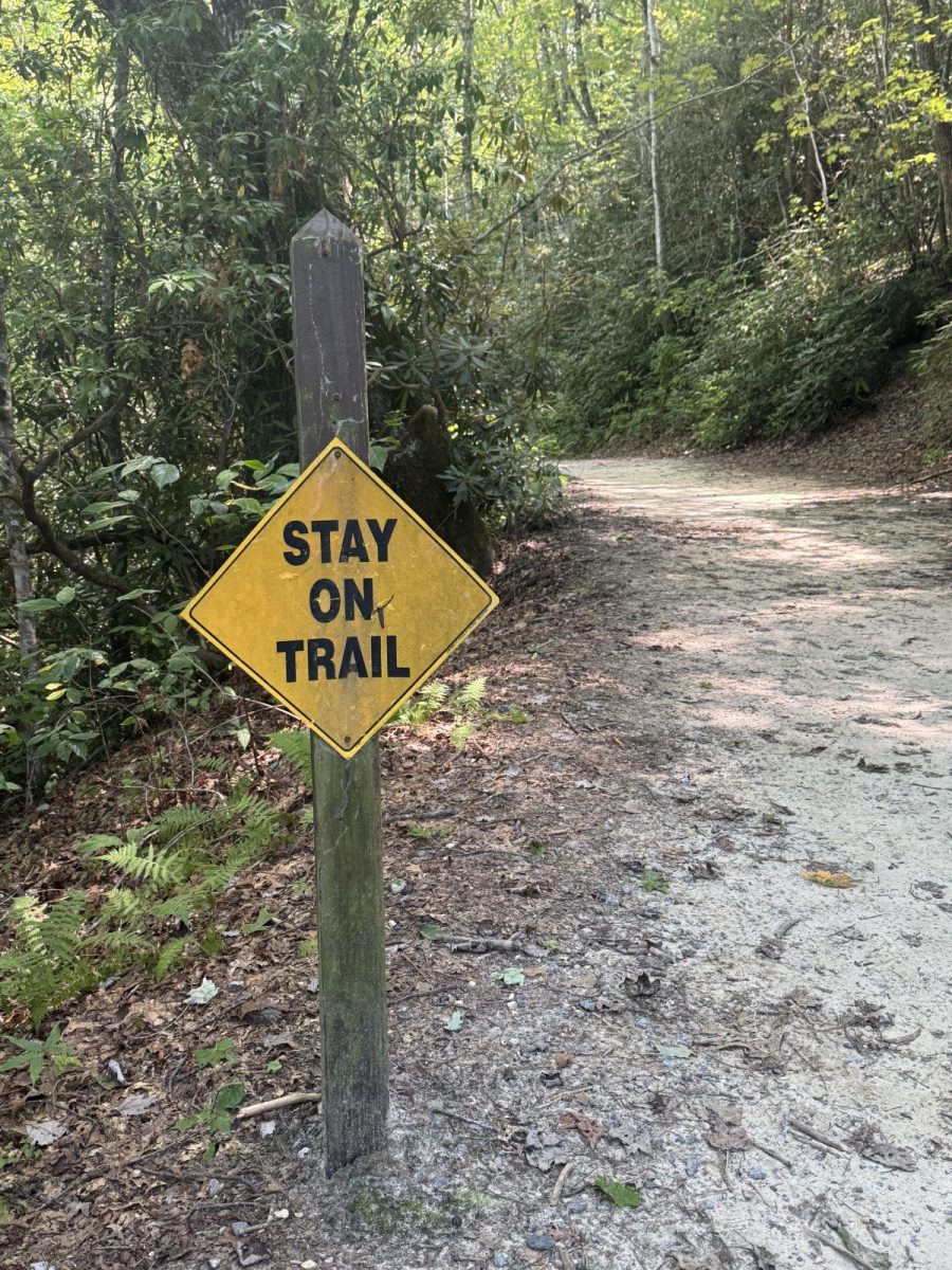 Signage on a hiking trail