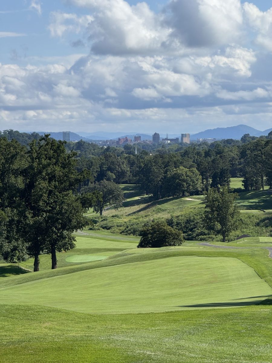 Golf Course with Asheville in background